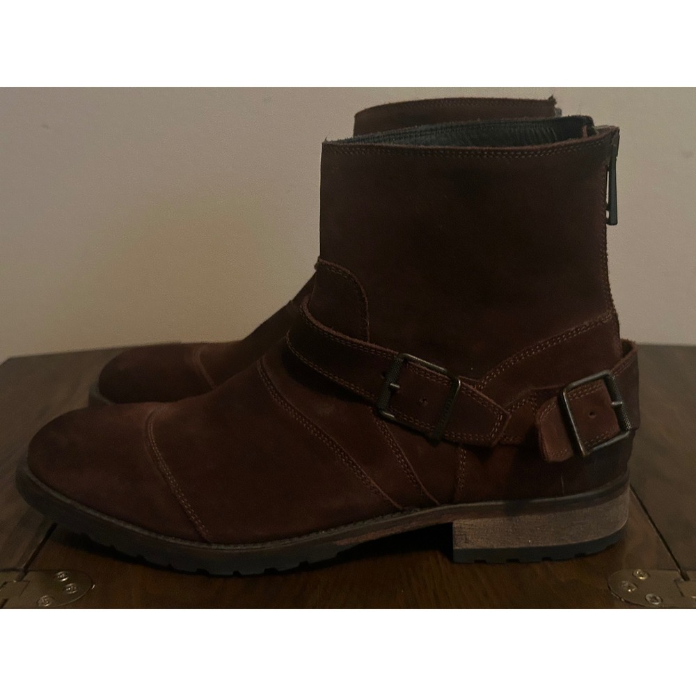 BelStaff Brown Burnished Suede Trialmaster Boots Men's Size US 10.5 EUR 43.5
